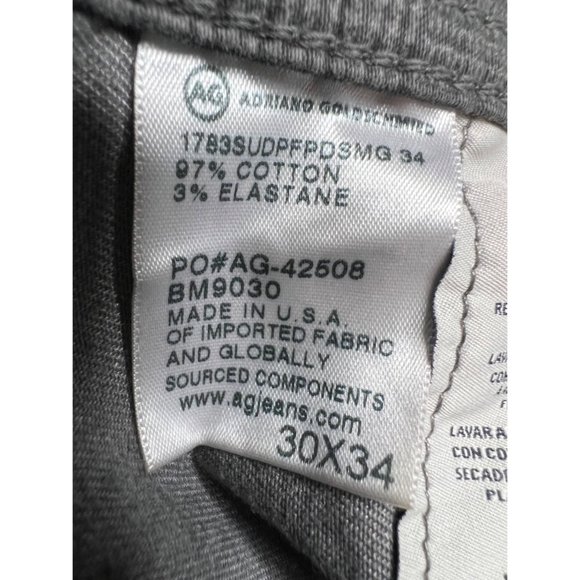 Adriano Goldschmied The Tellis Modern slim men’s gray plaid pants 30 X 34 inseam - Picture 11 of 12